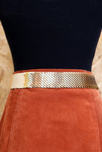 80s Gold Fish Scale Stretch Belt