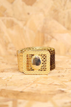 80s Gold Fish Scale Stretch Belt