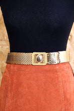 80s Gold Fish Scale Stretch Belt