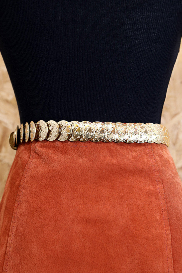 Gold Flower Coin Belt