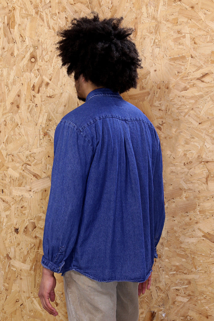 Blue Denim Long Sleeved Shirt