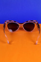 Clear Purple And Orange Cat Eye Sunglasses