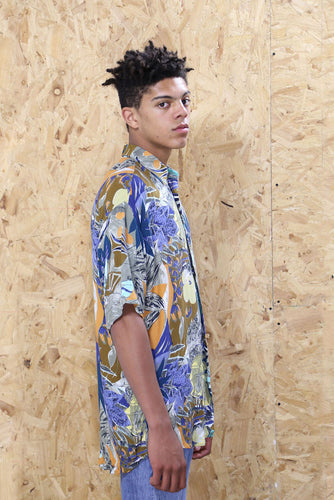 90s Leaf Print Shirt
