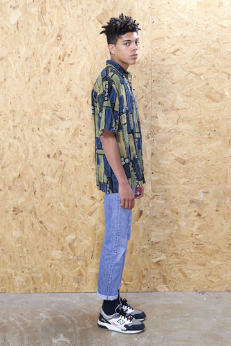 90s Geometric Patterned Shirt