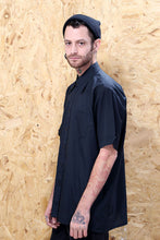 70s Black Short Sleeved Shirt