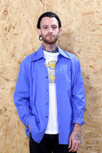 70s Collared Blue Shirt