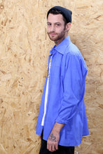 70s Collared Blue Shirt