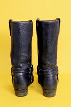 Black Leather Biker Boots