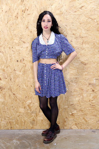 1940s Style Lace Collar Two Piece
