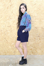 Abstract Print Silk Shirt