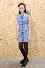 Acid Wash Denim Popper Front Dress