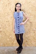Acid Wash Denim Popper Front Dress