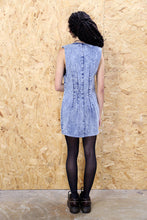Acid Wash Denim Popper Front Dress