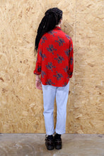 Diane Von Furstenberg Red Paisley Print Shirt