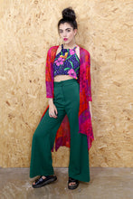 Emerald Green Wide Leg Flares