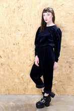Embellished Black Velvet Jumpsuit
