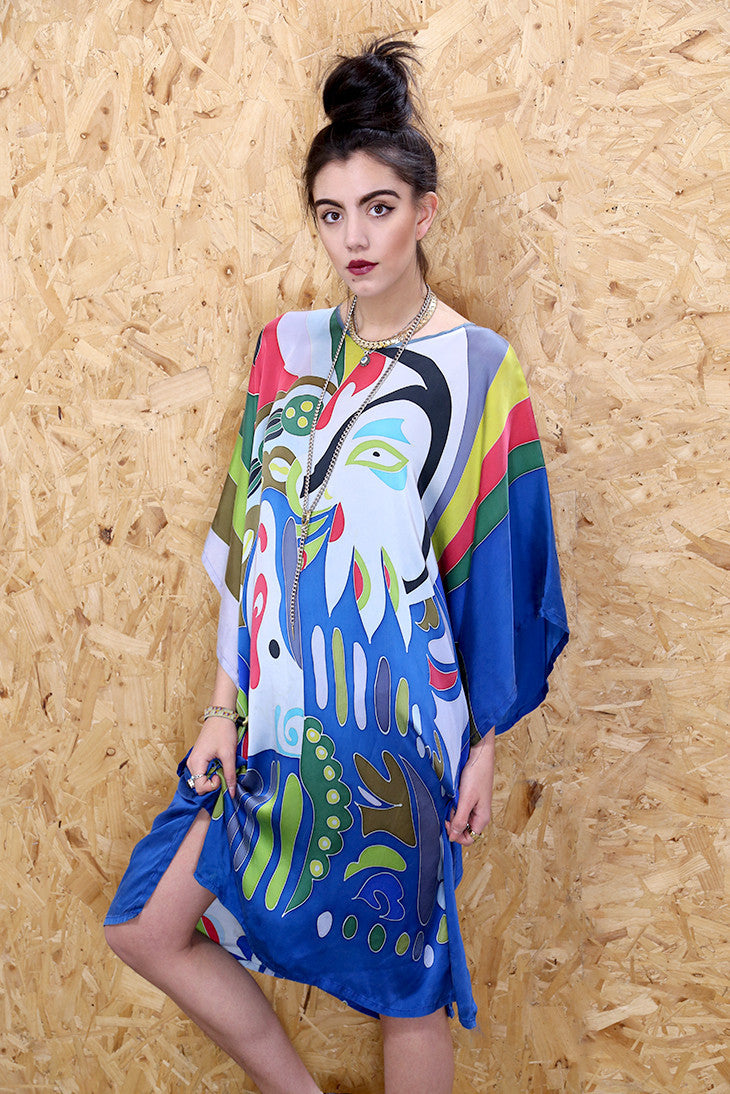 Abstract Kaftan Dress