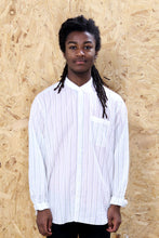 Cream Striped Grandad Shirt
