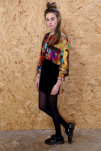 Bright 80s Print Blouse