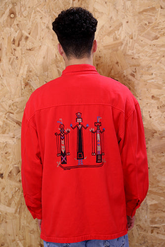 Aztec Character Denim Shirt