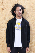 Black Corduroy Long Sleeved Shirt