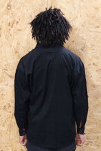 Black Corduroy Long Sleeved Shirt