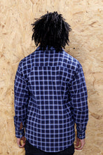Dark Blue Chequered Flannel Shirt
