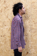 Blue and Red Chequered Flannel Shirt