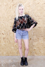 Batwing Sequin top in Bronze and Black