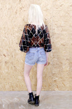 Batwing Sequin top in Bronze and Black