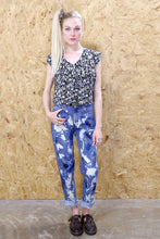 Frilled Black Floral Top