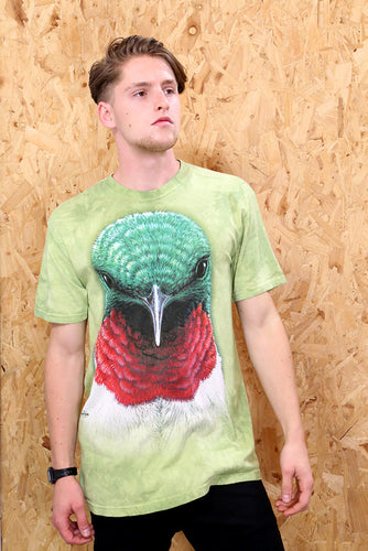 Green Tie-dye Hummingbird T-shirt