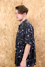 Black Antenna Silk Twill Shirt