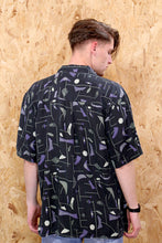 Black Antenna Silk Twill Shirt