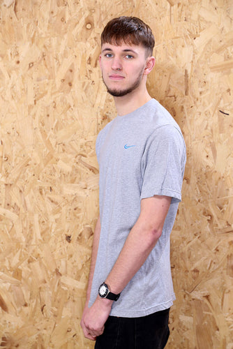 Grey and Blue Nike T-Shirt