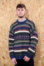 Green and Blue Striped Cosby Jumper