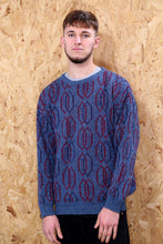 Blue and Red Abstract Cosby Jumper