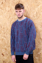 Blue and Red Abstract Cosby Jumper