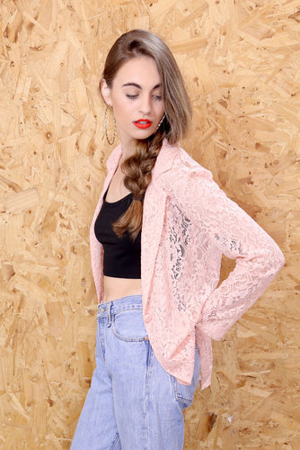 Barely There Pastel Lace Blazer