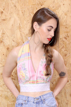 Back Off Floral Halter Crop Top