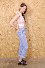 Back Off Floral Halter Crop Top