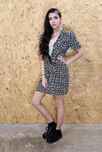 80s Floral Dress with Mesh Insert