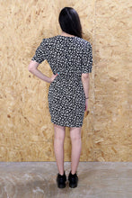80s Floral Dress with Mesh Insert