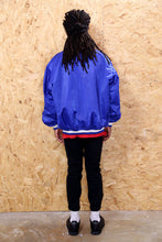 Blue Satin Baseball Jacket
