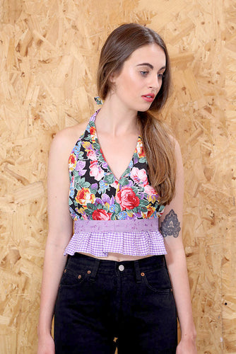 50s Picnic Backless Halter Top