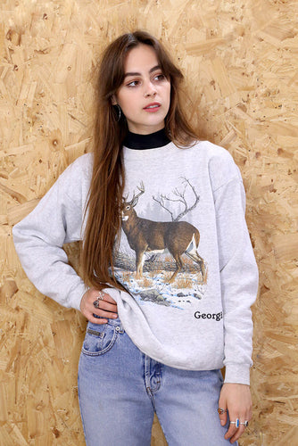 Georgia Deer Print Sweatshirt