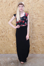 Black and Red Floral Bohemian Crop Top