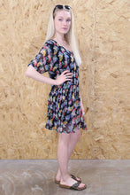 Bohemian Floral Smock Button Through Tea Dress