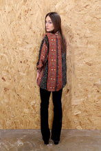 Abstract Printed Long Sleeved Top