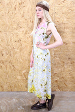 Boho Tie-Dye Effect Acid Wash Button Through Maxi Dress